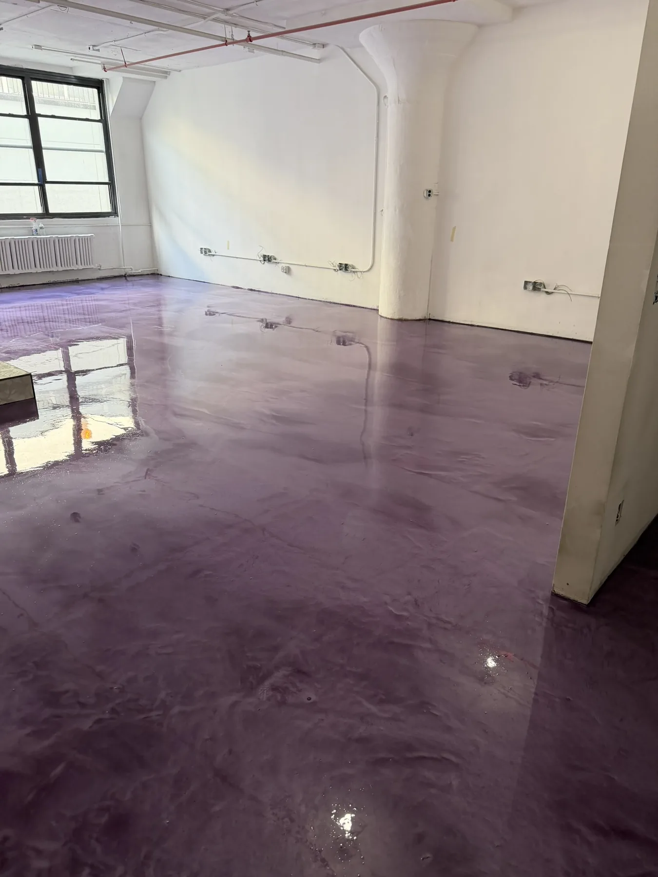 Specialty floor coating or concrete surface preparation work