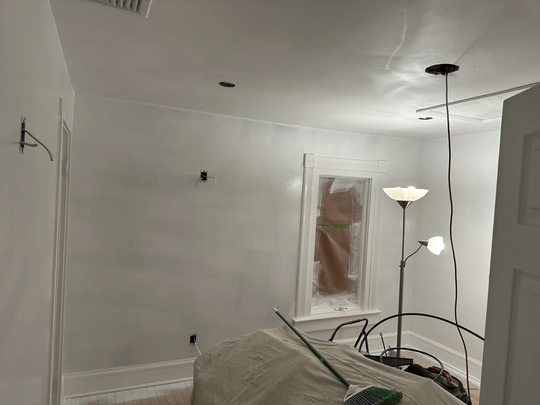 Residential construction and remodeling work showing interior construction progress
